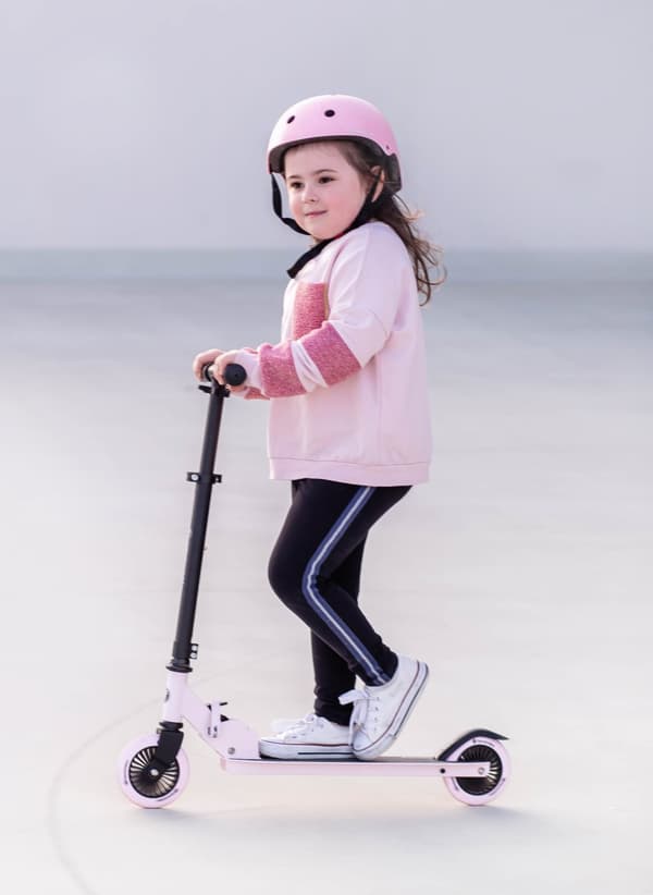 HyperMotion WILLY Børnehjul – 2 hjul, pink, foldbar, højdejusterbar, PU hjul, ABEC-7, 3+, 2,2 kg