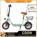 Miniatyrbild 1 av 11: iScooter i12 City Commuter Elscooter 500W Motor 36V7.5Ah Batteri Hopfällbar Elscooter 15.5MPH MAX HASTIGHET Vuxen Elscooter