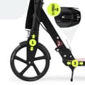 Miniatyrbild 4 av 10: HyperMotion Skyline sparkcykel – hopfällbar aluminium, 20 cm PU-hjul, handbroms, stötdämpare, dryckhållare, 6+, max 100 kg