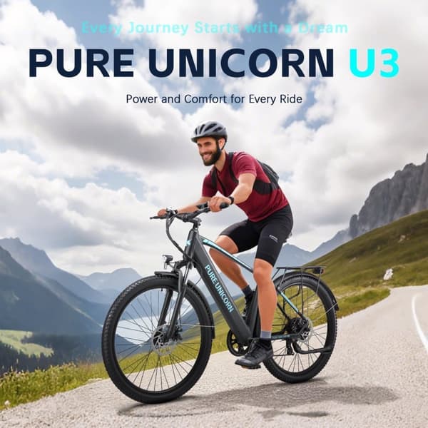 PURE UNICORN U3 Elcykel För Vuxna 48V 12,8Ah Batteri Elcykel 750W Motor Herr Elcykel 29-Tums Däck Herr Elmountainbike