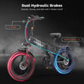 Miniatyrbild 10 av 11: PURE UNICORN U4 City Commuter Elcykel 1000W Motor Vuxen Elcykel 48V15Ah Batteri Elcykel 20 Tums Feta Däck Hopfällbar Elcykel