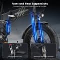 Miniatyrbild 11 av 11: PURE UNICORN U4 City Commuter Elcykel 48V15Ah Batteri Elcykel för Vuxna 1000W Motor Elcykel 20 Tums Feta Däck Hopfällbar Elcykel