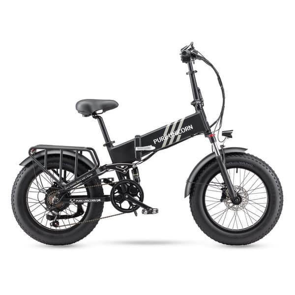 PURE UNICORN U4 City Commuter Elcykel 48V15Ah Batteri Elcykel för Vuxna 1000W Motor Elcykel 20 Tums Feta Däck Hopfällbar Elcykel