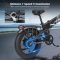 Miniatyrbild 11 av 11: PURE UNICORN U4 City Commuter Elcykel 1000W Motor Vuxen Elcykel 48V15Ah Batteri Elcykel 48KM/H Maxhastighet Hopfällbar Elcykel