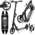 Miniatyrbild 1 av 6: Trottinette Ungdom Vuxen upp till 100kg - 2 stötdämpare - HyperMotion Skyline Crane - Fällbar - 2 Bromsar - Aluminium - ABEC-7