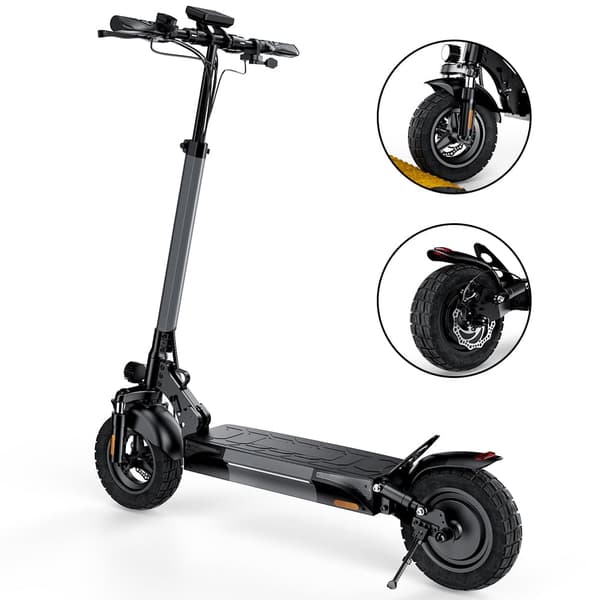 El-scooter iScooter W9, 1000W motor, 48V 14Ah batteri, 10" , dobbelt støddæmpning