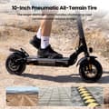 Miniatyrbillede 6 af 11: El-scooter iScooter W9, 1000W motor, 48V 14Ah batteri, 10" , dobbelt støddæmpning