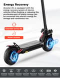 Miniatyrbillede 7 af 11: iScooter iX4 elektrisk scooter 48V 15Ah batteri 800W motor 45 km / t Hastighed 40 km rækkevidde 10" dæk skridsikre terrængående dæk E-scooter