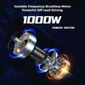 Miniatyrbillede 6 af 11: IScooter iX6 Foldbar E-Scooter 48V17.5Ah Batteri 1000W Motor NFC Start E-Scooter Multifunktionel LCD Instrument E-Scooter
