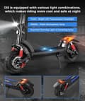 Miniatyrbillede 10 af 11: IScooter iX6 Foldbar E-Scooter 48V17.5Ah Batteri 1000W Motor NFC Start E-Scooter Multifunktionel LCD Instrument E-Scooter