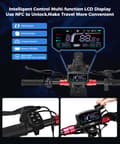 Miniatyrbillede 4 af 11: IScooter iX6 Foldbar E-Scooter 48V17.5Ah Batteri 1000W Motor Multifunktionel NFC Start E-Scooter LCD Instrument E-Scooter