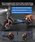 Miniatyrbillede 8 af 11: IScooter iX6 Foldbar E-Scooter 48V17.5Ah Batteri 1000W Motor Multifunktionel NFC Start E-Scooter LCD Instrument E-Scooter