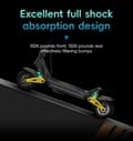 Miniatyrbillede 9 af 11: OOTD S10 Voksen elektrisk scooter 48V20AH Batteri 1400W Motor 55 km / t Maks. hastighed E-Scooter 10" Stille dæk Foldbar Kick Escooter