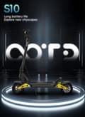 Miniatyrbillede 5 af 11: Elektrisk scooter OOTD S10 Voksen 1400W Motor 48V20AH Batteri 10" Stille dæk Foldbar Kick Escooter 55km/t Max Speed E-Scooter