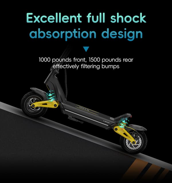 Elektrisk scooter OOTD S10 Voksen 1400W Motor 48V20AH Batteri 10" Stille dæk Foldbar Kick Escooter 55km/t Max Speed E-Scooter
