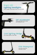 Miniatyrbillede 10 af 11: Elektrisk scooter OOTD S10 Voksen 1400W Motor 48V20AH Batteri 10" Stille dæk Foldbar Kick Escooter 55km/t Max Speed E-Scooter