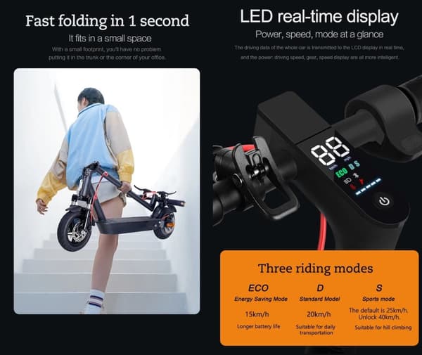 MK086 2025 KickScooter El-løbehjul elscooter elcykel 40km/t el løbehjul