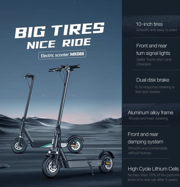 MK086 2025 KickScooter El-løbehjul elscooter elcykel 40km/t el løbehjul