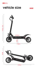 Miniatyrbild 11 av 11: BOYUEDA Q7 Pro E-Scooter 2 * 1600W Motor 52V 19AH Batteri 70km/h Hastighet 60km Räckvidd Dubbla skivbromsar 10" Däck E-scooter