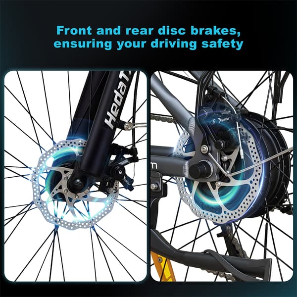 Hedatx TX1 Elcykel För Vuxna 500W Motor El-Mountainbike 48V9.6AH Batteri Elcykel 26 Tums Däck Elcykel