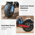 Miniatyrbillede 6 af 11: IScooter IX8 E-Scooter 2400W Motor 48V 20AH Batteri 60 km/t Max Elektrisk Scooter 12 Tommer Anti-Skrid Off Road Pneumatisk Dæk