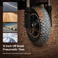 Miniatyrbillede 7 af 11: IScooter IX8 E-Scooter 2400W Motor 48V 20AH Batteri 60 km/t Max Elektrisk Scooter 12 Tommer Anti-Skrid Off Road Pneumatisk Dæk