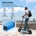 Miniatyrbillede 7 af 11: 2025Ny iScooter W9 E-Scooter 48V 13Ah batteri 1000W motor 10 tommer oppustelige dæk Hastighed 45 km/t Skivebremse bagpå med appElektrisk scooter