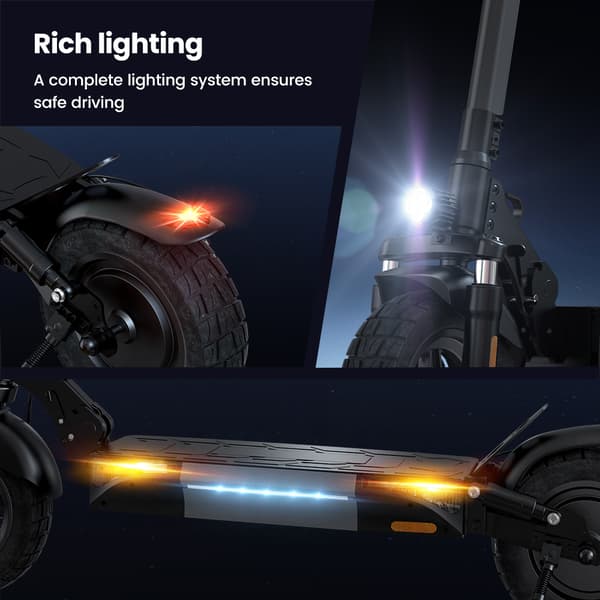 2025Ny E-Scooter iScooter W9 1000W Motor 48V 13Ah Batteri 45 km/t Skivebremse bagpå med AppElektrisk scooter 10 tommer oppustelige dæk Hastighed
