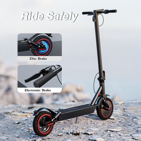 Lamtier T1 Pro 10'' foldbar elektrisk løbehjul, 350W motor, 10,4AH batteri, forhjulstræk, støddæmpere for og bag