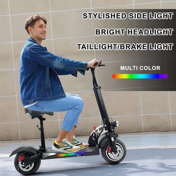Lamtier HVD-3 foldbar elektrisk løbehjul, 800W motor, 45 km/t tophastighed, 15AH batteri, 45-50 maks. udholdenhed, med sæde
