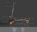 Miniatyrbillede 9 af 9: JOYOR S10-S-Z 10'' off-road elektrisk scooter, 2000W motor, 18AH batteri, 60 km/t, 40-75 km udholdenhed