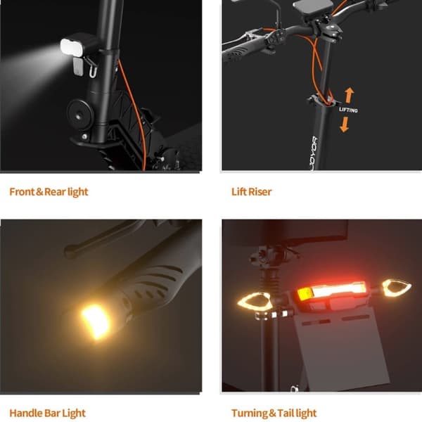Joyor S8E Voksen Off-Road elektrisk scooter med NFC sæde, 800W motor, 26AH batteri, 10'' dæk, foldbar.