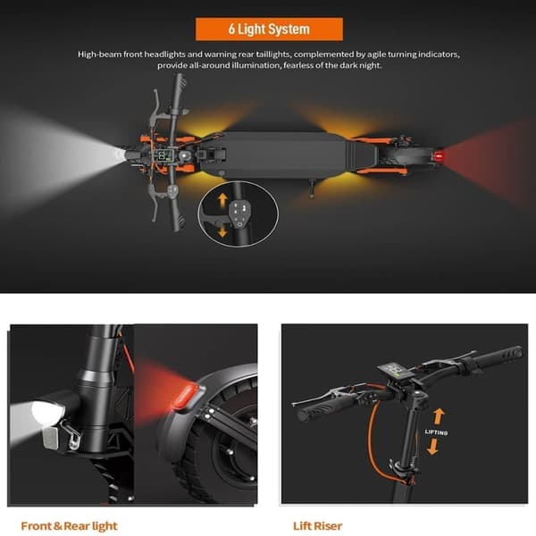 Joyor S8 elektrisk scooter, 600W motor, 48V 26AH batteri, 10 tommer dæk, 25 km/t Max hastighed, 90 km rækkevidde.