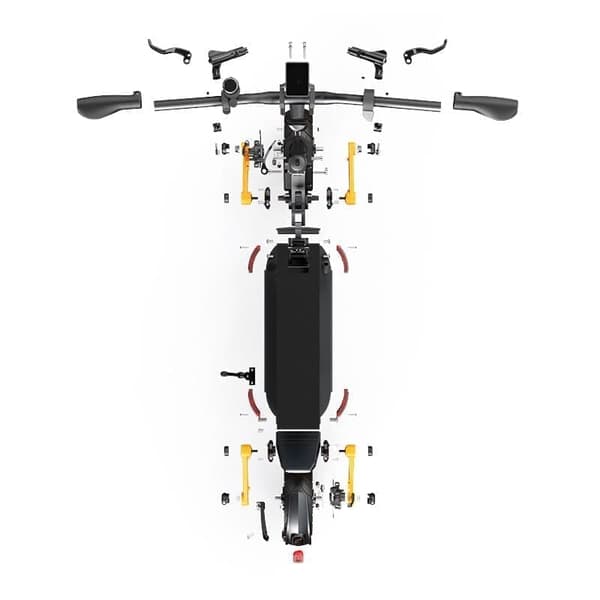 JOYOR S8-S-Z el-scooter, 600W*2 dobbeltmotorer, 26AH batteri, 10 tommer luftdæk, med blinklys.
