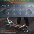 Miniatyrbillede 4 af 10: KuKirin A1 foldbar elektrisk løbehjul, 800W motor, 48V13Ah batteri, tophastighed op til 45 km/t, 10 tommer slangeløse dæk