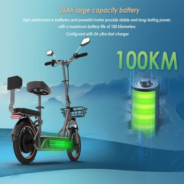 KuKirin C1 Pro voksen elektrisk scooter, 500W motor, 25Ah batteri, 45KM/H, 14''*2,5'' dæk, udholdenhed: omkring 100KM
