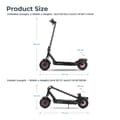 Miniatyrbillede 5 af 11: iScooter i9Max Kraftfuld elektrisk scooter 500W 35KM/H foldescootere til voksne 10 tommer Honeycomb Dæk Electric Kick Scooter