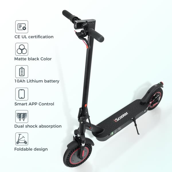 iScooter i9Max Kraftfuld elektrisk scooter 500W 35KM/H foldescootere til voksne 10 tommer Honeycomb Dæk Electric Kick Scooter