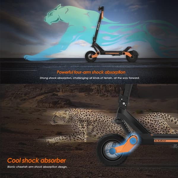 KuKirin G3 elektrisk scooter for voksne, 18AH batteri, udholdenhed: omkring 70 km, 1200 motor, op til 50 km/t, 10,5'' dæk.