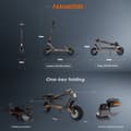 Miniatyrbild 4 av 11: KuKirin G2 10'' elsparkcykel, 800W motor, 15AH batteri, 55 km räckvidd, max 45 km/h, helfjädring, lämplig för vuxna