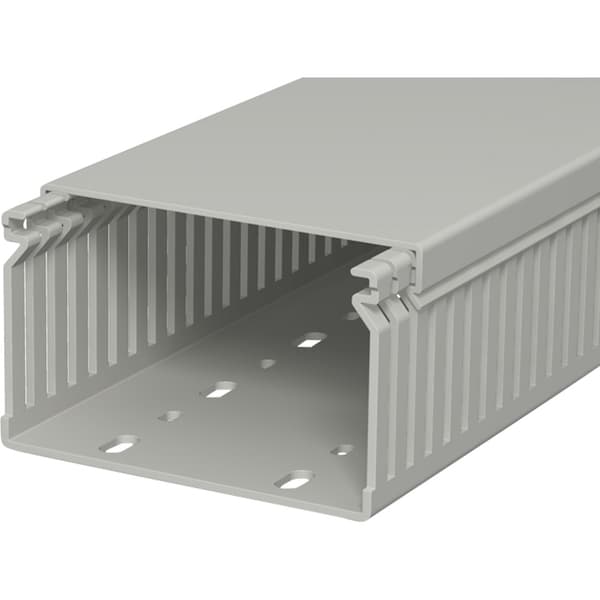 Slisset kanal LK 60100 med lokk grå PVC 100x60