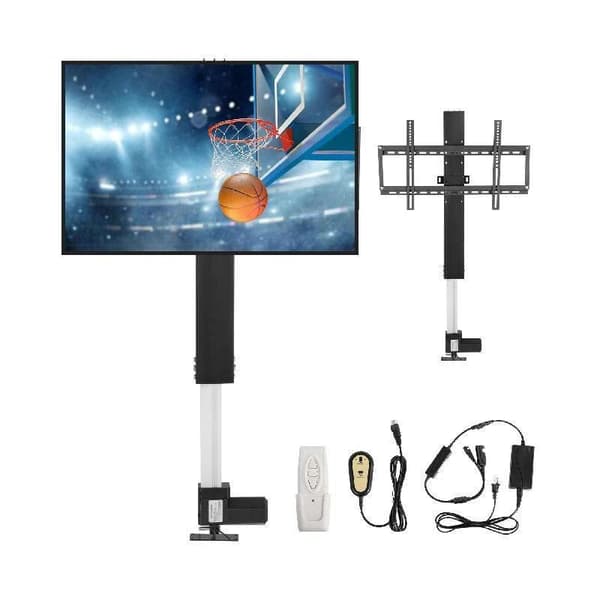 28" slaglängd 60kg last 1000N lyftkraft 96,5-165cm justerbar höjd 15mm/s Motoriserat TV-lyftställ med fjärrkontroll,hög kompatibilitet,lättinstallerad