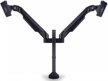 Multibrackets M VESA Gas Lift Arm Dual Black | VESA 75x75-100x100 | Max 10kg | Desk clamp | Black Sort