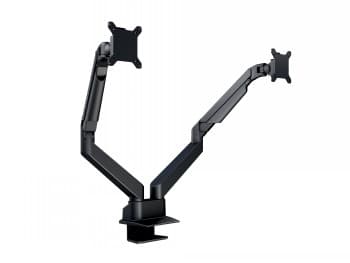 Multibrackets M VESA Gas Lift Arm Dual Side by Side Black | VESA 75x75-100x100 | Max 10kg | Desk clamp | Black Sort