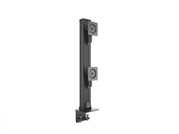 Multibrackets M VESA Deskmount HD Dual Vertical Widescreen 32"" - 50"" | VESA 75x75-100x100 | Max 24kg | Desk clamp | Black Sort