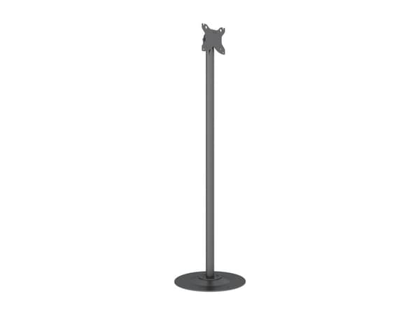Multibrackets M Pro Series Single Pole Floorbase | Fixed 1000mm | VESA 75x75-100x100 | Max 10kg | Black Sort
