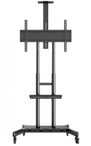 Multibrackets M Public Floorstand Basic 180 incl shelf & camera holder | Adjustable 1350mm 1650mm | VESA 200x200-800x500 | Max 90kg | Black Sort