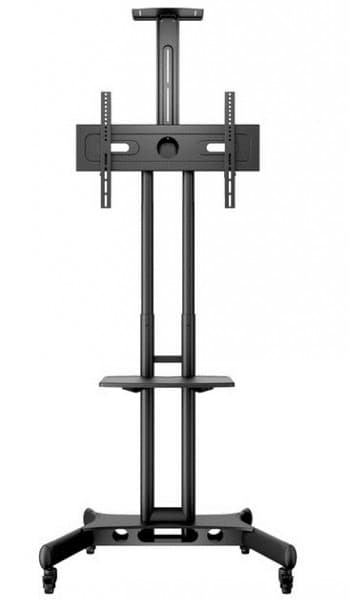 Multibrackets M Public Floorstand Basic 150 incl shelf & camera holder | Adjustable 1200mm 1500mm | VESA 100x100-600x400 | Max 50kg | Black Sort