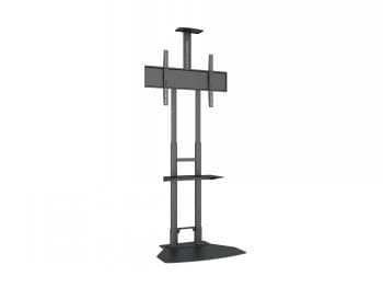 Multibrackets M Public Floorbase Basic 180 incl shelf & cameraholder | Adjustable 1350mm 1650mm | VESA 200x200-800x500 | Max 90kg | Black Sort