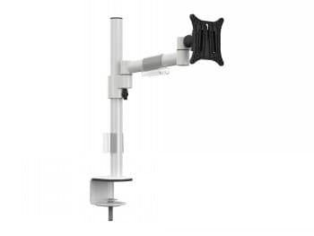 Multibrackets M VESA Deskmount Officeline Single I White | VESA 75x75-100x100 | Max 8kg | Desk clamp | White Hvid